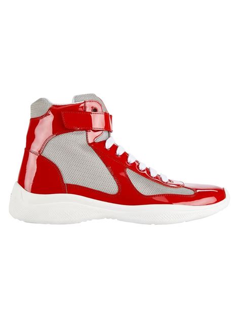 mens prada sneakers saks|Prada designer high top sneakers.